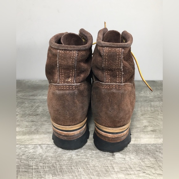 Made in USA Lace-Up Work Lace Up Boots Womens Logger Granny Goth Leather Sz 7.5 - Picture 7 of 11